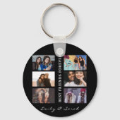最高のFriend Foreverカスタム6写真コラージュ&名前 キーホルダー (正面)
