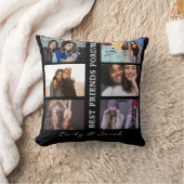 最高のFriend Foreverカスタム6写真コラージュ&名前 クッション (ブランケット)