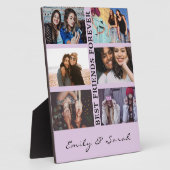 最高のFriend Foreverカスタム6写真コラージュ&名前 フォトプラーク (側面)