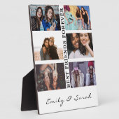 最高のFriend Foreverカスタム6写真コラージュ&名前 フォトプラーク (側面)