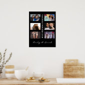 最高のFriend Foreverカスタム6写真コラージュ&名前 ポスター (キッチン)