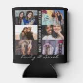 最高のFriend Foreverカスタム6写真コラージュ&名前 缶クーラー (裏面)