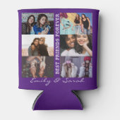 最高のFriend Foreverカスタム6写真コラージュ&名前 缶クーラー (正面)