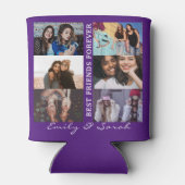 最高のFriend Foreverカスタム6写真コラージュ&名前 缶クーラー (裏面)