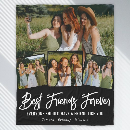 最高のFriend Forever Photo Collageフリースブランケット フリースブランケット