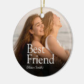 最高のFriend Photo BFF Bestie定義モダン セラミックオーナメント (左)