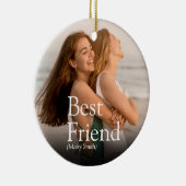 最高のFriend Photo BFF Bestie定義モダン セラミックオーナメント (右)