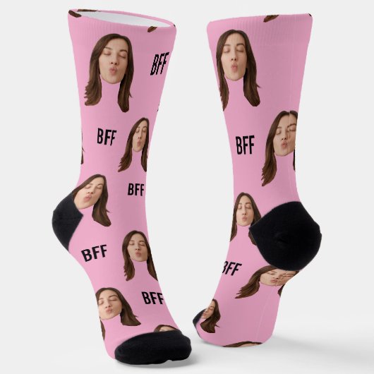 最高のFriend Socks BFFギフトソックスカスタム顔ソックス ソックス (傾斜あり)