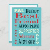 最高のFriend Subway Art インビテーションポストカード (正面/裏面)