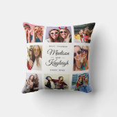 最高のFRIENDSシックモダンInstagramフォトコラージュ クッション (裏面)