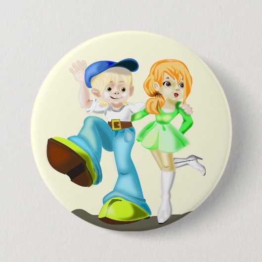 最高のFriendsボタン – お使いの色 – 文字 缶バッジ (正面)