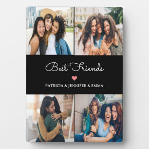 最高のFriends 4 Collage写真とスカスタムクリプトブラック フォトプラーク