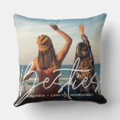 最高のFriends Besties文字オーバーレイスクリプトシック クッション (裏面)