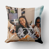 最高のFriends Besties文字オーバーレイスクリプトシック クッション (正面)