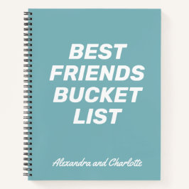 最高のFriends Bucket Listシンプルパーソナライズされた Blue ノートブック
