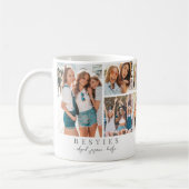 最高のFriends Chic Minimalist BFF写真 コーヒーマグカップ (左)