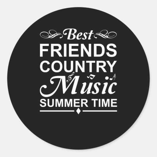 最高のFriends Country Music Summer Time ラウンドシール (正面)