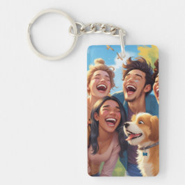 最高のFriends & Dog Keychain – 無料のユニークギフト キーホルダー