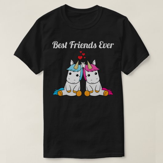 最高のFriends Ever Bff最高の Friends Unicorns Tシャツ (デザイン正面)