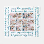 最高のFriends Foreverカスタマイズ 12写真コラージュ フリースブランケット (正面(横))