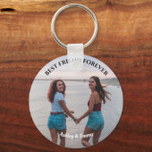 最高のFriends Foreverカスタム写真と名前 キーホルダー (正面)