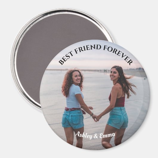 最高のFriends Foreverカスタム写真と名前 マグネット (正面/裏面)