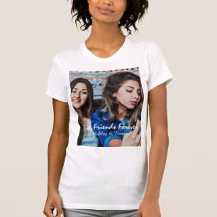 最高のFriends Foreverカスタム写真と名前 Tシャツ