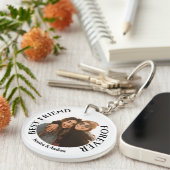 最高のFriends Foreverカスタム写真と名前Keychai キーホルダー (正面右)