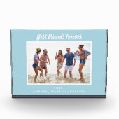 最高のFriends Foreverカスタム写真ライトブルー フォトブロック (正面)