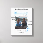 最高のFriends Foreverカスタム写真 キャンバスプリント (正面)