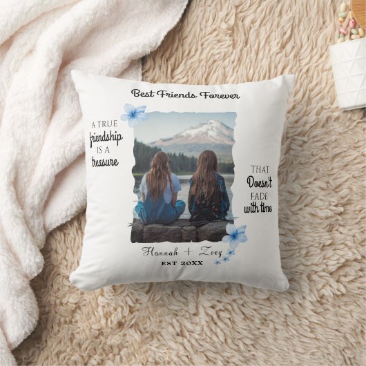 最高のFriends Foreverカスタム写真 クッション (ブランケット)