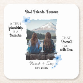 最高のFriends Foreverカスタム写真 スクエアペーパーコースター