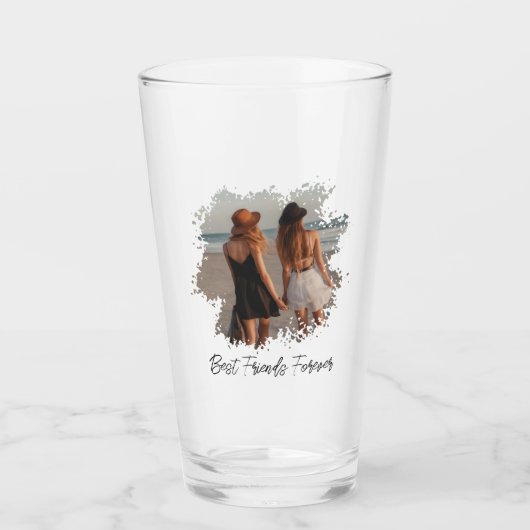 最高のFriends Foreverカスタム写真 タンブラーグラス (正面)