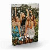 最高のFriends Foreverカスタム白スクリプト写真 フォトブロック (左)