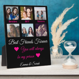 最高のFriends Foreverカスタム6写真ネーム引用文 フォトプラーク