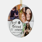 最高のFriends Foreverカスタム 3-Photo Collage セラミックオーナメント (右)