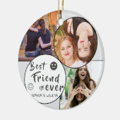 最高のFriends Foreverカスタム 3-Photo Collage セラミックオーナメント (左)
