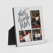 最高のFriends Foreverスクリプト3枚の写真グレー フォトプラーク (正面)