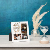 最高のFriends Foreverスクリプト3枚の写真金ゴールド白 フォトプラーク (インサイチュ)