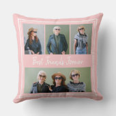 最高のFriends Foreverパーソナライズされた写真 クッション (裏面)