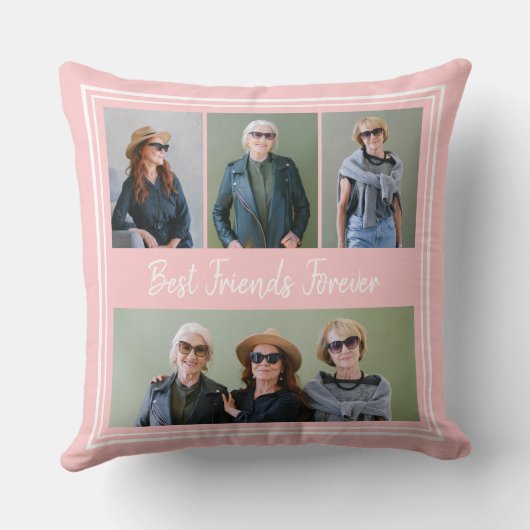 最高のFriends Foreverパーソナライズされた写真 クッション (裏面)