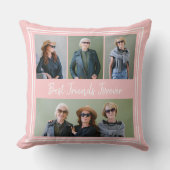 最高のFriends Foreverパーソナライズされた写真 クッション (正面)