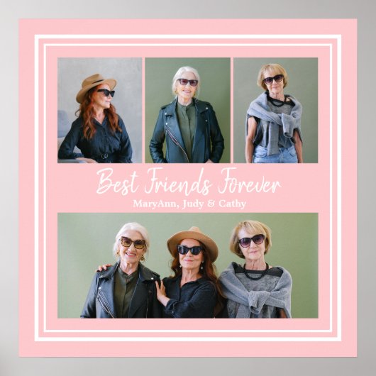 最高のFriends Foreverパーソナライズされた写真 ポスター (正面)