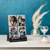 最高のFriends Foreverパーソナライズされた 4フォトコラージュ フォトプラーク (側面)