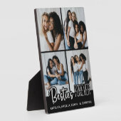 最高のFriends Foreverパーソナライズされた 4フォトコラージュ フォトプラーク (側面)