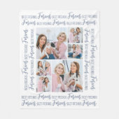 最高のFriends Foreverモダン 6写真の友情 フリースブランケット (正面)