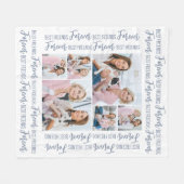最高のFriends Foreverモダン 6写真の友情 フリースブランケット (正面(横))