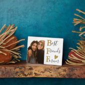 最高のFriends Forever金ゴールドBFFタイポグラフィ写真 フォトプラーク (側面)