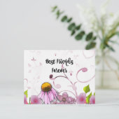 最高のFriends Forever、デイジーグラフィックデザイン ポストカード (スタンド正面)