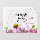 最高のFriends Forever、デイジーグラフィックデザイン ポストカード (正面/裏面)